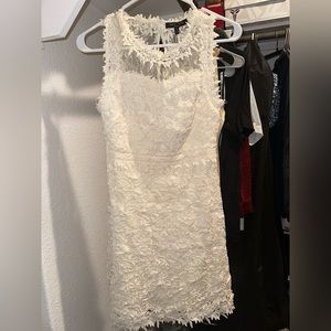 Romeo and Juliet couture lace white mini dress